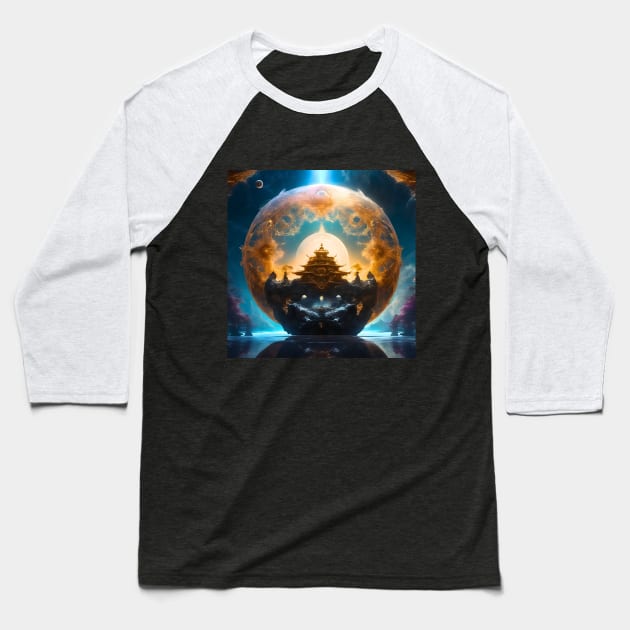 Heaven Baseball T-Shirt by Dark Art World